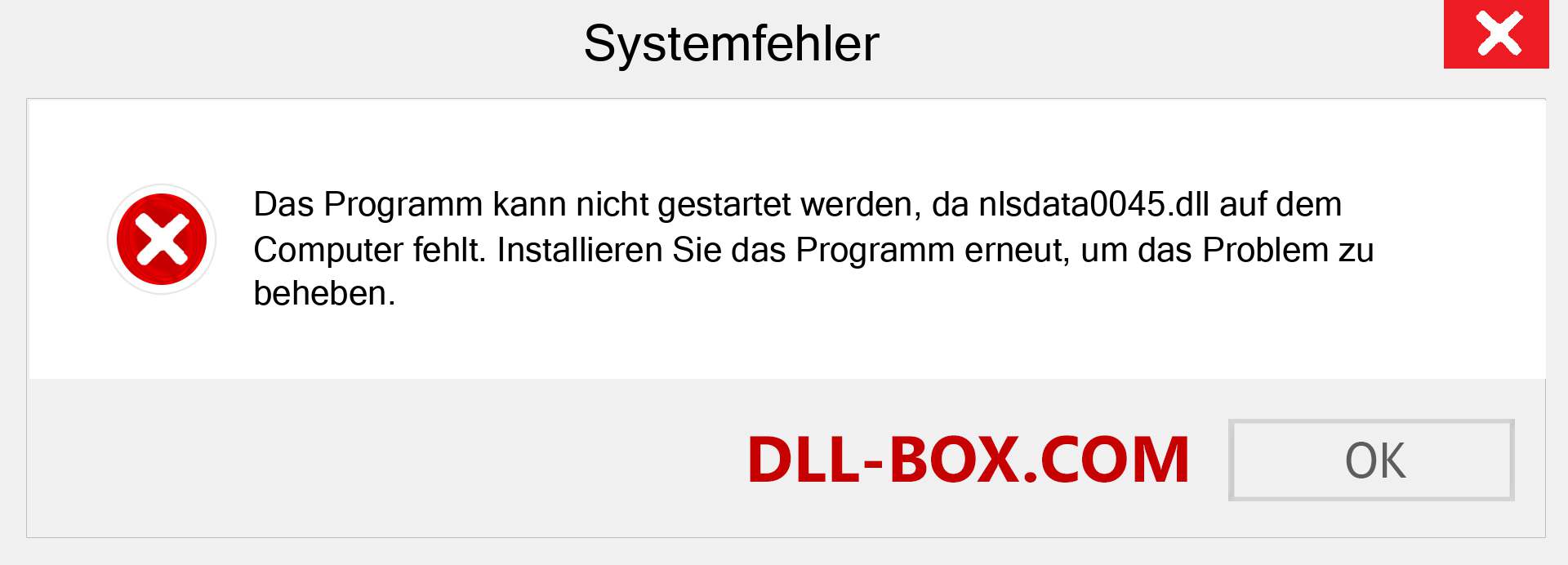 nlsdata0045.dll-Datei fehlt?. Download für Windows 7, 8, 10 - Fix nlsdata0045 dll Missing Error unter Windows, Fotos, Bildern