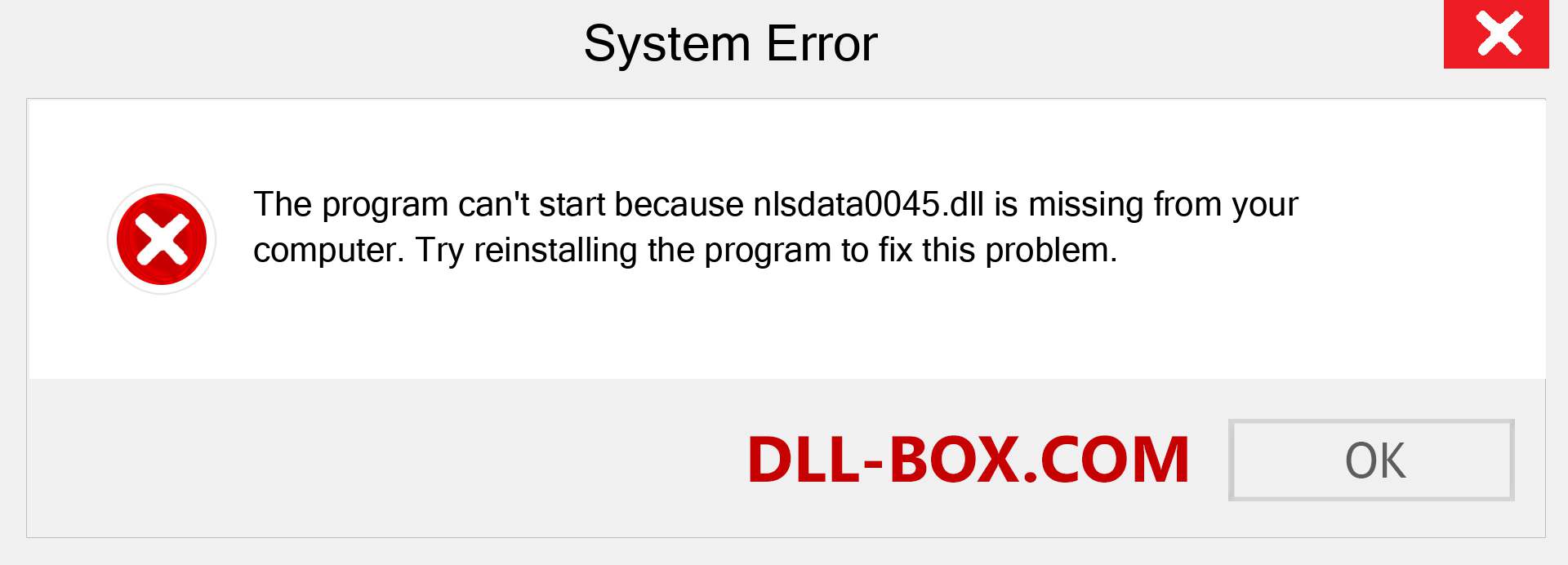  nlsdata0045.dll file is missing?. Download for Windows 7, 8, 10 - Fix  nlsdata0045 dll Missing Error on Windows, photos, images